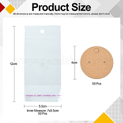 50Pcs Paper Jewelry Display Cards&nbsp;CDIS-CJ0001-07