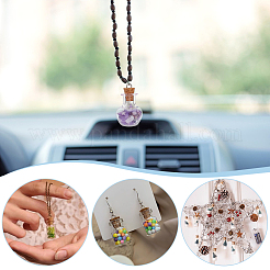 18Pcs 9 Color Transparent Glass Wish Bottle Pendants&nbsp;GLAA-BC0001-28