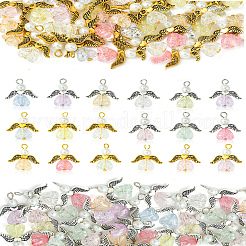 30Pcs Angel Acrylic & Glass Pendant&nbsp;PALLOY-FZ00016
