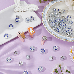 60Pcs 2 Styles Iron with Plastic Cabochons&nbsp;KY-FH0001-51B