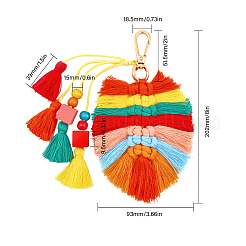Bohemian Tassel Pendant Decoration&nbsp;KEYC-WH0032-34A