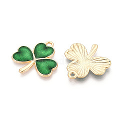 Light Gold Tone Alloy Enamel Pendants&nbsp;FIND-N011-25KCG