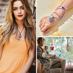 Braided Waxed Cotton Thread Cords Macrame Pouch Necklace Making&nbsp;AJEW-SW00021