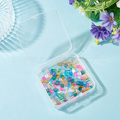 160Pcs 8 Colors 2-Hole Glass Seed Beads&nbsp;SEED-BT0001-01