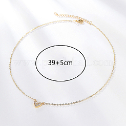 Golden Brass Heart Pendant Necklace for Women&nbsp;LS-WZ0134-2-1