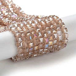 Electroplate Glass Bead Strands&nbsp;EGLA-J028-4x4mm-AB17
