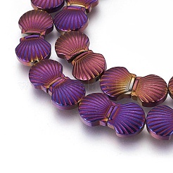 Electroplated Non-magnetic Synthetic Hematite Beads Strands&nbsp;G-P392-L05