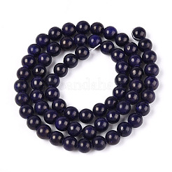 Dyed Natural Mashan Jade Round Beads Strands&nbsp;G-T139-6mm-67H