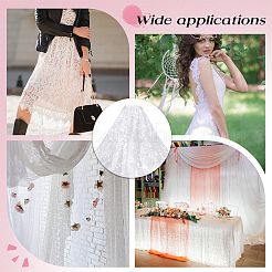 Polyester Flower Embroidery Lace Fabrics&nbsp;DIY-WH0759-47