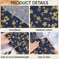 Japanese-style Cotton Sakura Pattern Fabric for Clothing & Decor&nbsp;DIY-CY0004-06A