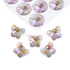 Electroplated Glass Charms&nbsp;EGLA-N006-057
