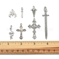 42Pcs 7 Style Gothic Themed Tibetan Style Alloy Pendants Sets&nbsp;TIBEP-FS0001-10