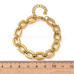 304 Stainless Steel Rectangle Link Chain Bracelets for Women&nbsp;BJEW-F536-18G
