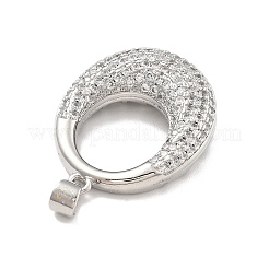 Rack Plating Brass Micro Pave Cubic Zirconia Pendants&nbsp;KK-D359-38P