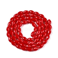 Opaque Solid Color Imitation Jade Glass Beads Strands&nbsp;EGLA-A037-P6x8mm-D05