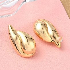 Brass Teardrop Stud Earrings&nbsp;EJEW-D337-05G