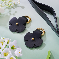 Flower Cowhide Suspension Clasps&nbsp;FIND-TAC0036-055G-02