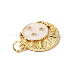 Rack Plating Brass Micro Pave Cubic Zirconia Pendants&nbsp;KK-H431-34G