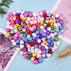 1500Pcs 15 Style Opaque Acrylic Beads&nbsp;SACR-SZ0001-13