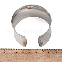 Hammered Brass Cuff Bangles for Women&nbsp;BJEW-A163-04B-P