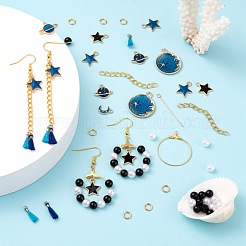 DIY Starry Sky Theme Dangle Earring Making Kits&nbsp;DIY-FS0001-49