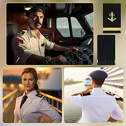 1 Pair Polyester Sailor Epaulettes&nbsp;DIY-BC0017-21F