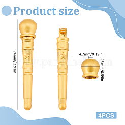4Pcs Alloy End Caps&nbsp;DIY-MA0006-67G-03