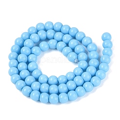 Opaque Solid Color Glass Beads Strands&nbsp;LS-GLAA-T032-P6mm-22
