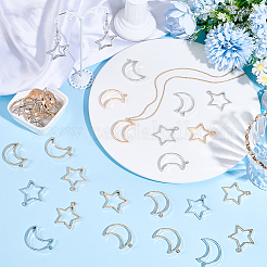 40Pcs 4 Styles Tibetan Style Zinc Alloy Pendants&nbsp;FIND-SP0004-95