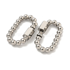 Non-Tarnish 304 Stainless Steel Screw Carabiner Lock Charms&nbsp;STAS-C092-07P