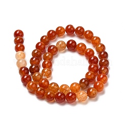Natural Crackle Agate Bead Strands&nbsp;G-K166-10-10mm-01
