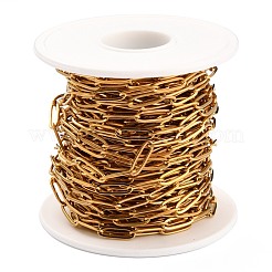 Ion Plating(IP) 304 Stainless Steel Paperclip Chains&nbsp;CHS-O010-03G