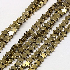 Electroplate Non-magnetic Synthetic Hematite Beads Strands&nbsp;G-J173-4x4mm-M