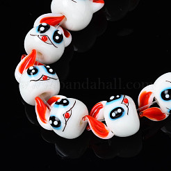 Handmade Bumpy Lampwork Beads Strands&nbsp;LAMP-Q031-014