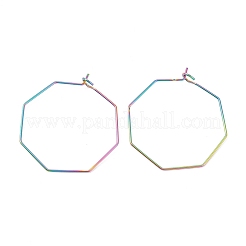 Ion Plating(IP) 316 Stainless Steel Hoop Earrings Findings&nbsp;STAS-C029-03M