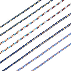 4 Rolls 4 Colors 4-Ply Polycotton Cord with Metallic Thread&nbsp;OCOR-TA0003-33D