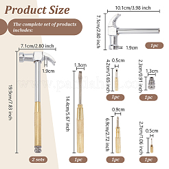 Brass & Iron Hammer Set&nbsp;TOOL-WH0030-07G