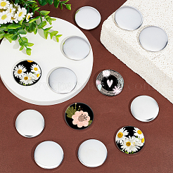 Flat Round Blank Badge Button Parts&nbsp;DIY-WH0430-387A