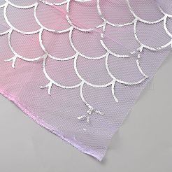 Fish Scale Pattern Polyester Fabric&nbsp;DIY-WH20081-103A