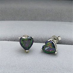 Brass Rhinestone Stud Earrings&nbsp;EJEW-BB64065-A