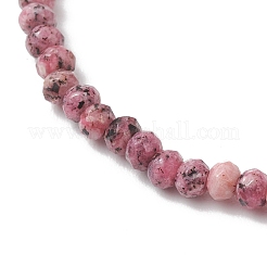 Dyed Natural Malaysia Jade Faceted Rondelle Beads Stretch Bracelets for Women Men&nbsp;BJEW-JB13442
