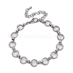 304 Stainless Steel Ring Link Chain Bracelets for Men Women&nbsp;BJEW-G725-10P