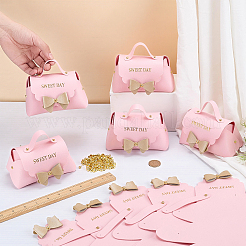 40 Bags Bowknot Handbag Shaped PU Leather Candy Gift Tote Boxes&nbsp;CON-WA0001-26