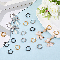 18Pcs 3 Colors 303 Stainless Steel Twist Hoop Earrings for Women&nbsp;EJEW-SC0001-81C