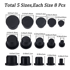 40Pcs 5 Style Silicone Hole Plugs&nbsp;AJEW-GF0008-05A