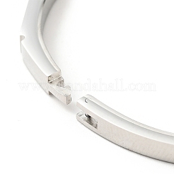 Shell Oval and Cubic Zirconia Hinged Bangle&nbsp;BJEW-G644-01