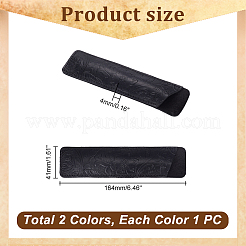 2Pcs 2 Style Flower Pattern Leather Pen Holders&nbsp;AJEW-GA0006-29A
