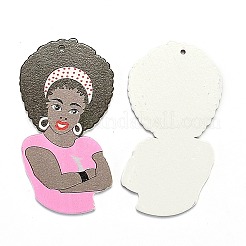 Printed Wooden Big Pendants&nbsp;WOOD-S050-05-M