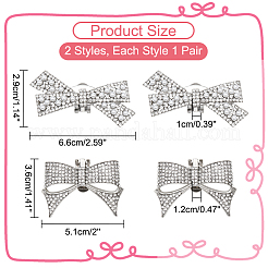 4Pcs 2 Style Alloy Rhinestone Shoe Decoration&nbsp;FIND-WR0010-36