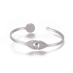 304 Stainless Steel Cuff Bangles&nbsp;BJEW-F390-01